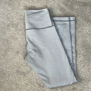 lululemon athletica Light Gray Chevron-Texture Leggings